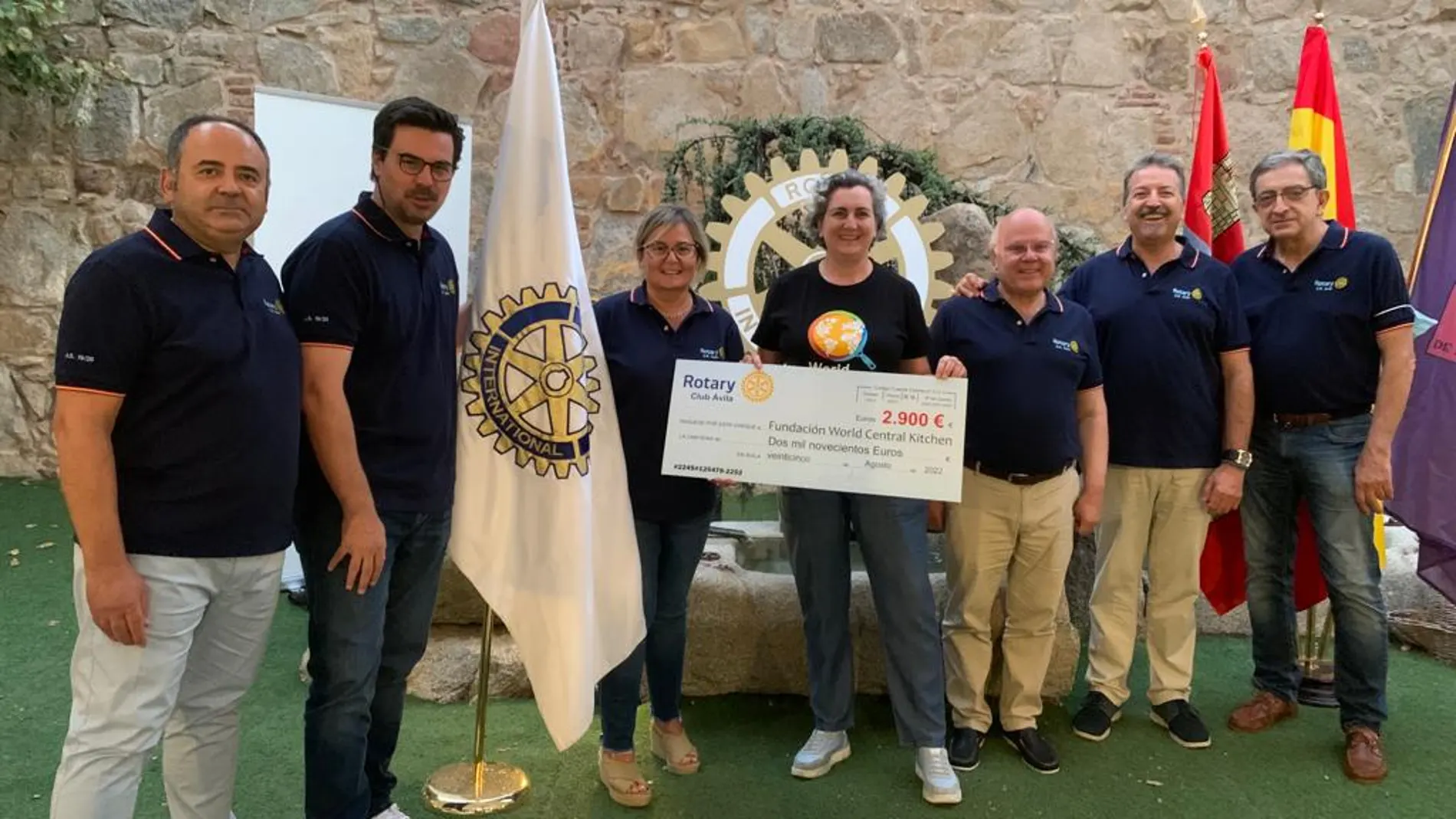 Rotary Club Ávila entrega a World Central Kitchen 2.900 euros de la acción solidaria para Ucrania
