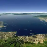 Imagen panorámica de la bahía de Algeciras