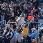 El Papa Francisco, esta mañana, en la Plaza de San Pedro
