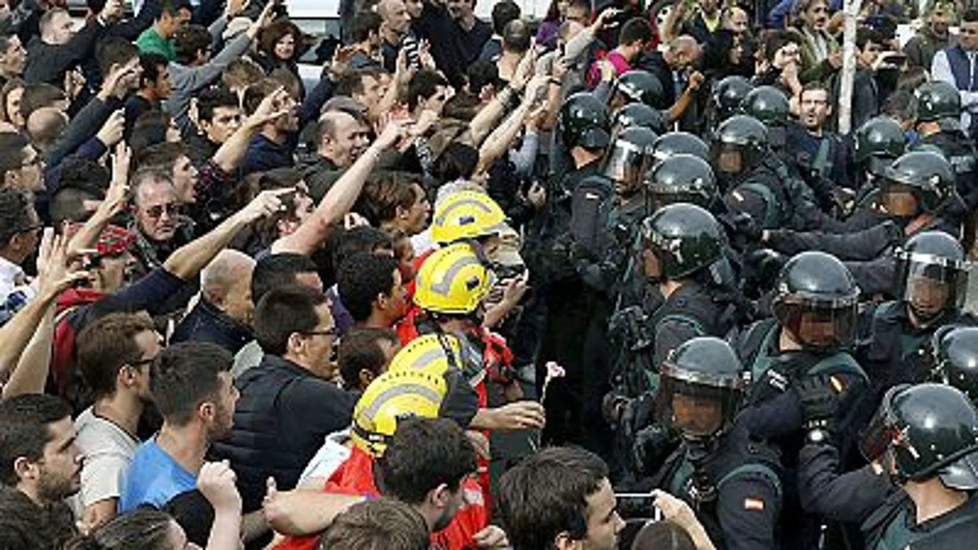 Mossos antidisturbios, el 1-O de 2017