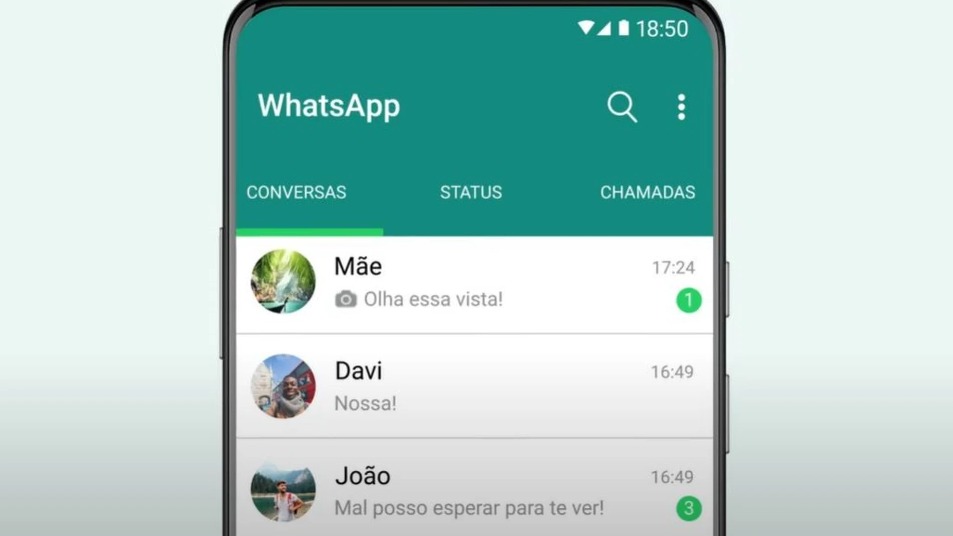 Captura de la interfaz principal de WhatsApp