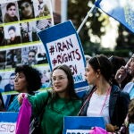 Manifestación frente a la Embajada de Irán en Roma