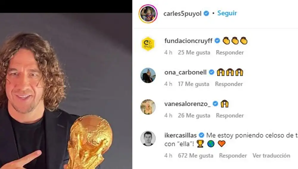 El mensaje de Iker Casillas a Puyol en Instagram