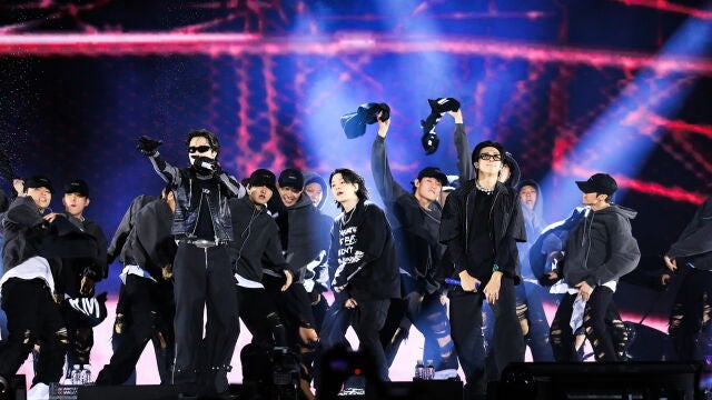 BTS, durante el concierto de apoyo a la candidatura de Busan para albergar la Exposición Universal de 2030