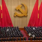 Delegados chinos en el congreso del Partido Comunista, en Pekín