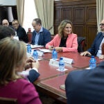 La vicepresidenta y ministra para la Transición Ecológica y el Reto Demográfico, Teresa Ribera, se reúne con alcaldes de la provincia de Soria