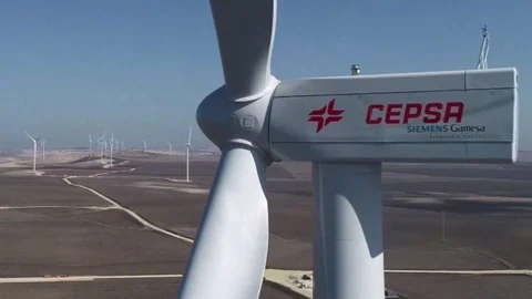 Parque eólico de Cepsa en Jerez de la Frontera (Cádiz)