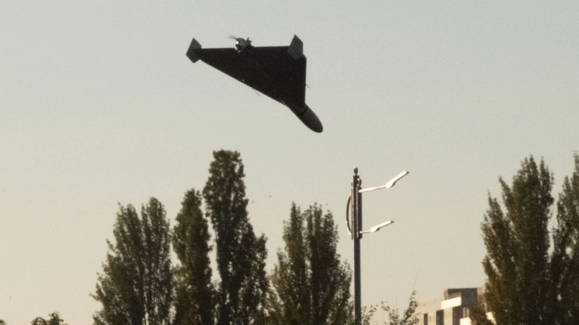 Un dron iraní lanzado por Rusia contra una ciudad ucraniana
