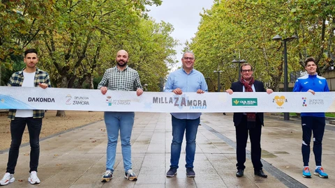 Presentación de la Milla de Zamora, con Jesús María Prada, Gorka García, Narciso prieto y Manuel Alesander