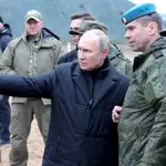 Putin en unas maniobras militares en la región rusa de Ryazan