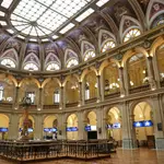 Vista por dentro del Palacio de la Bolsa, a 21 de octubre de 2022