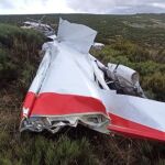 Estado en el que quedó la avioneta