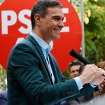 Pedro Sánchez en un acto del PSOE en Soria