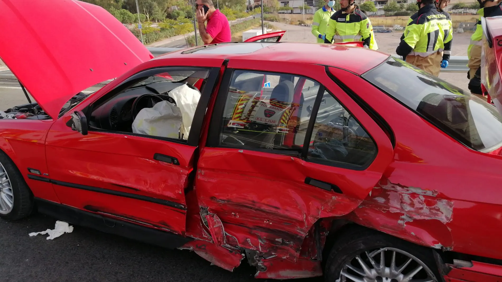 Un accidente de tráfico registrado en Lorca deja cuatro heridos leves, uno de ellos una niña de 8 años