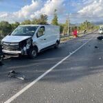 Accidente en Alpedrete entre moto y furgoneta