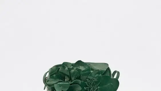 Bolso flores piel