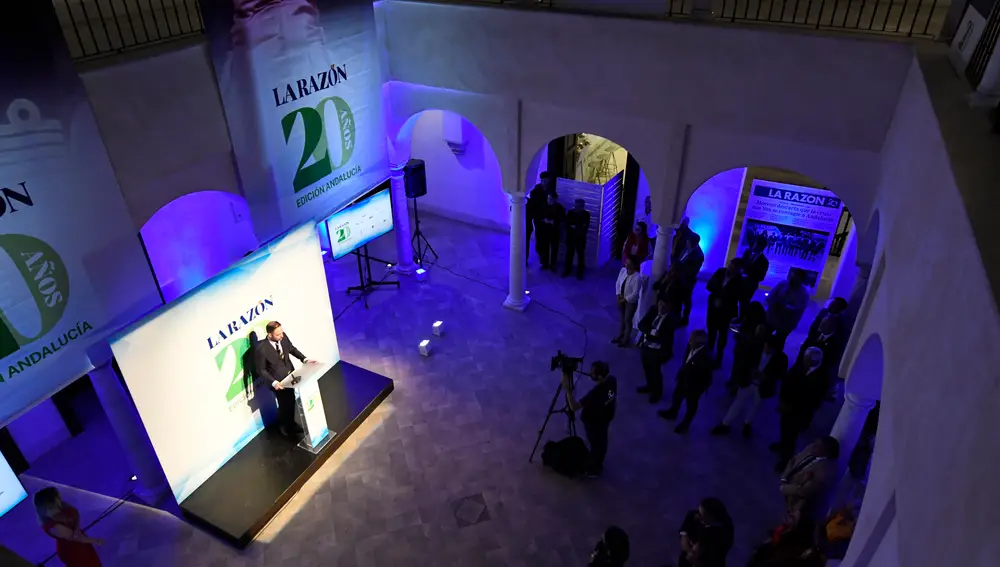 Vista panorámica del acto de apertura de la gala de celebración del XX aniversario de LA RAZÓN en Málaga