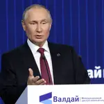 El presidente ruso, Vladimir Putin, habla en la sesión plenaria de la 19ª reunión anual del Club Internacional de Debates Valdai