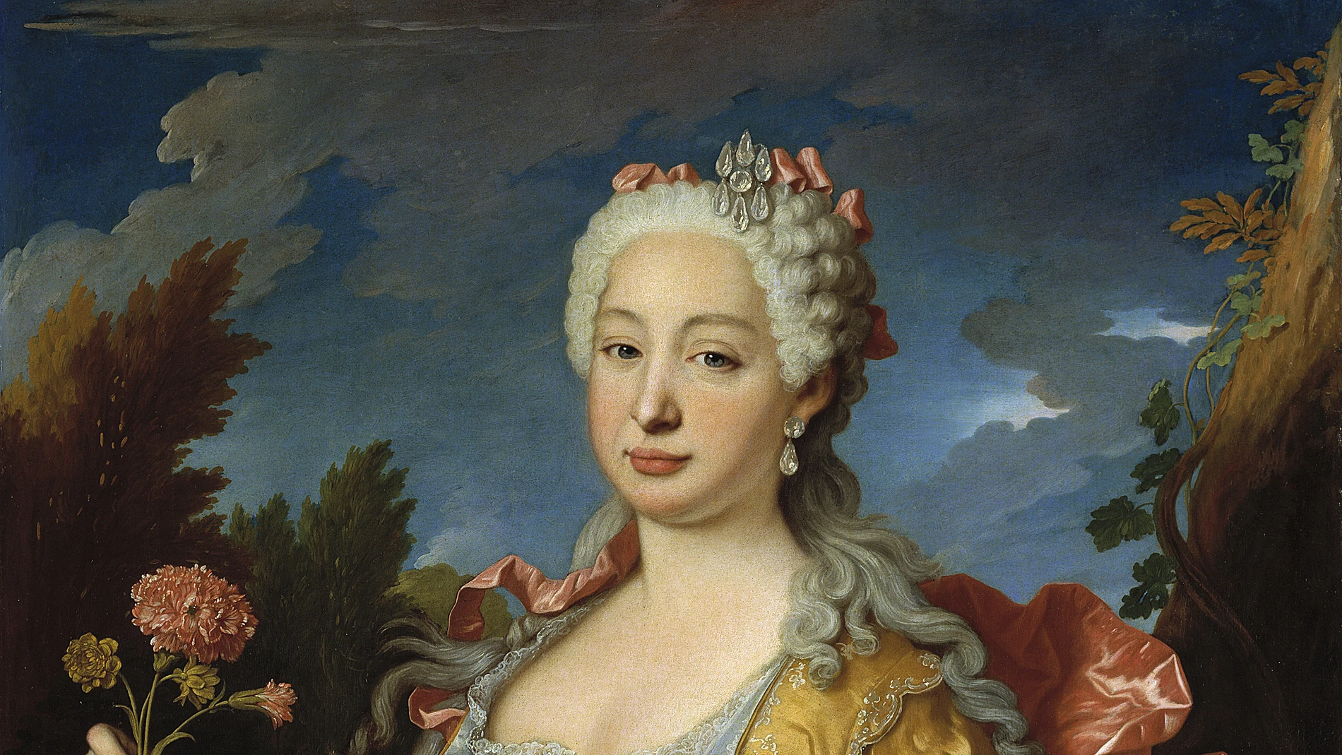 Retrato de Bárbara de Braganza realizado por el artista francés Jean Ranc en 1729