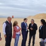 El presidente Alfonso Fernández Mañueco visita los terrenos situados en el polígono de Los Hitales de Bernuy de Porreros, en Segovia, donde Drylock Thecnologies levantará una nueva fábrica