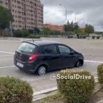 Interceptan a una mujer que circuló 7 kilómetros en dirección contraria por la M-40 con dos ruedas pinchadas