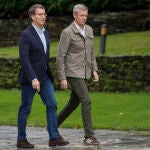 El presidente del PP, Alberto Núñez Feijóo y el líder del PPdeG, Alfonso Rueda, clausuran la tradicional pulpada del partido en Lugo este sábado.