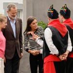 La Princesa Leonor en Cadavéu entregando el premio al pueblo ejemplar de Asturias