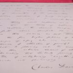 Fragmento del manuscrito de Charles Darwin.