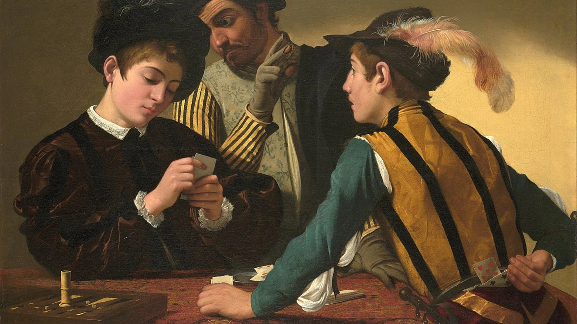 Caravaggio basó este cuadro de 1595, "Jugadores de cartas", en sus experiencias dentro de ambientes delictivos