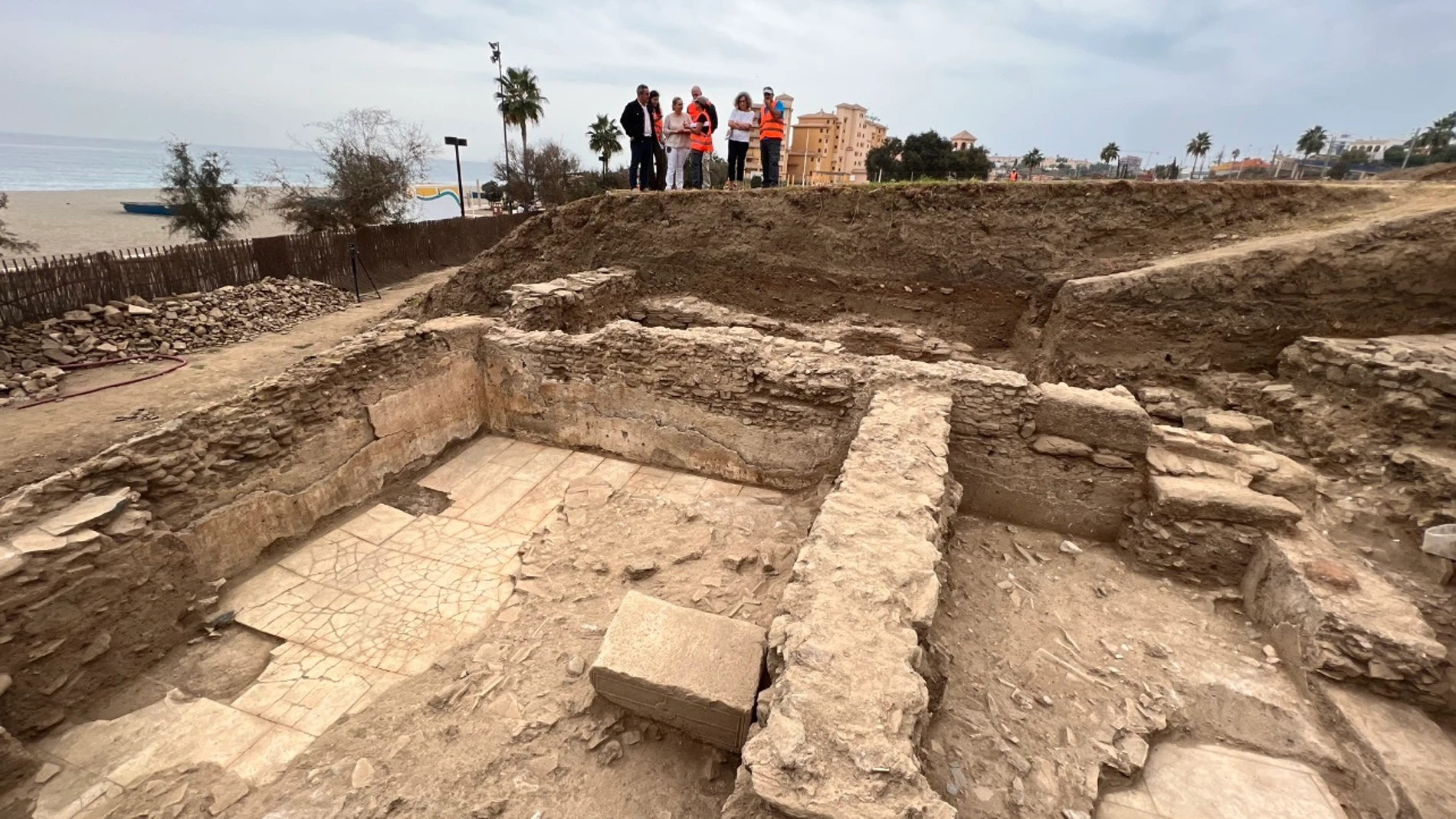 Vista de los restos arqueológicos hallados en Fuengirola y que están siendo investigados