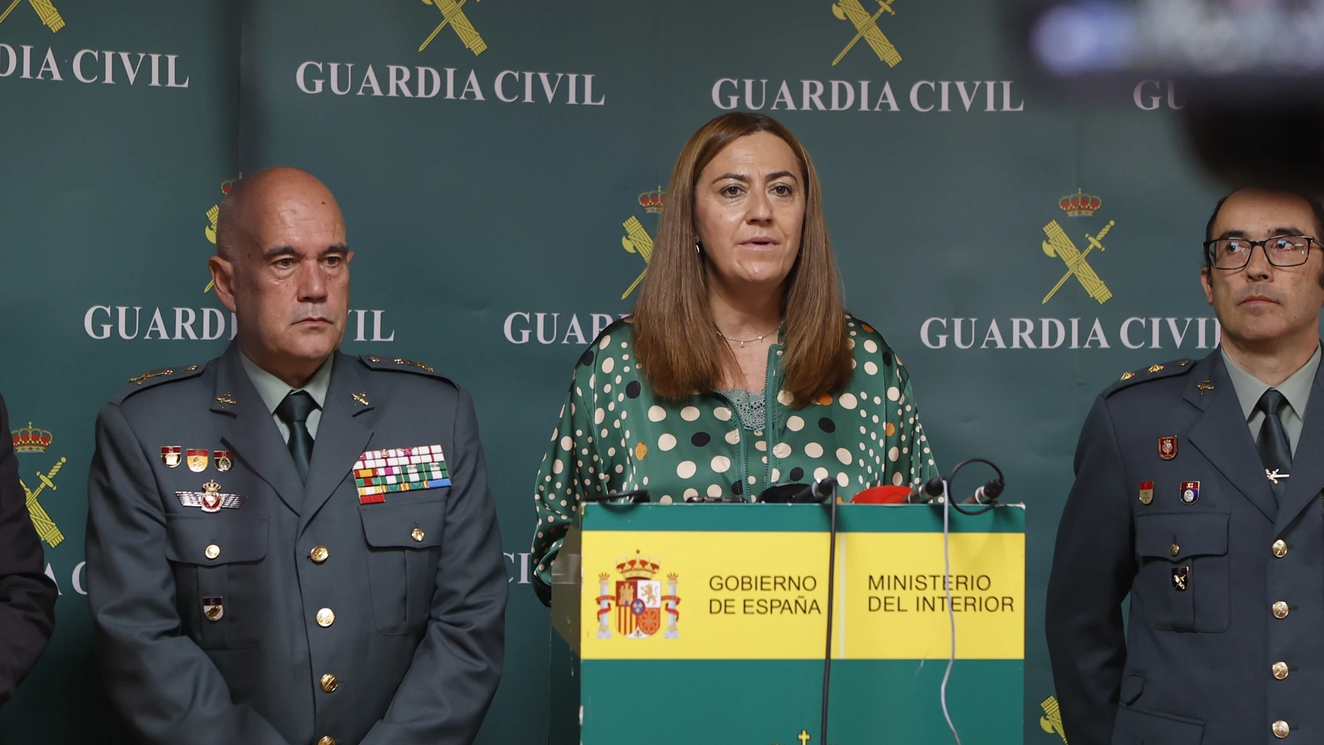 La delegada del Gobierno en Castilla y León, Virginia Barcones, atiende las preguntas de los periodistas sobre la muerte de Teresa Rodríguez