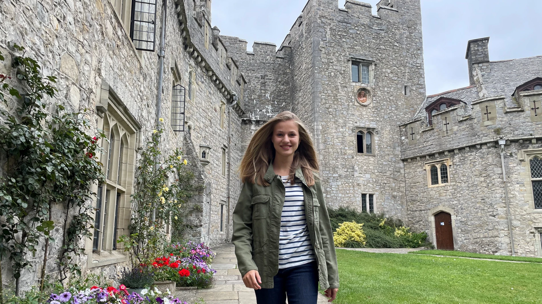 Pincess of Asturias Leonor de Borbon during her first day at UWC Atlantic College in Llantwit Major, Wales 30 August 2021