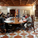El pleno del Gobierno valenciano durante la sesión extraordinaria para aprobar el proyecto de ley de Presupuestos de la Generalitat para 2023