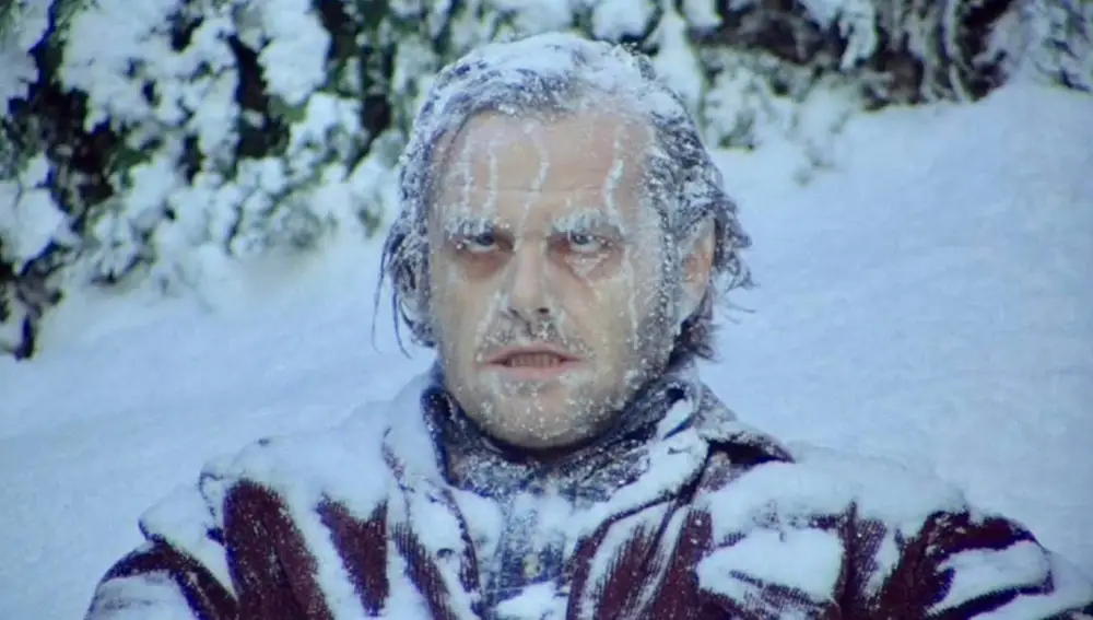 Jack Nicholson congelado en un fotograma de la película &quot;El resplandor&quot;