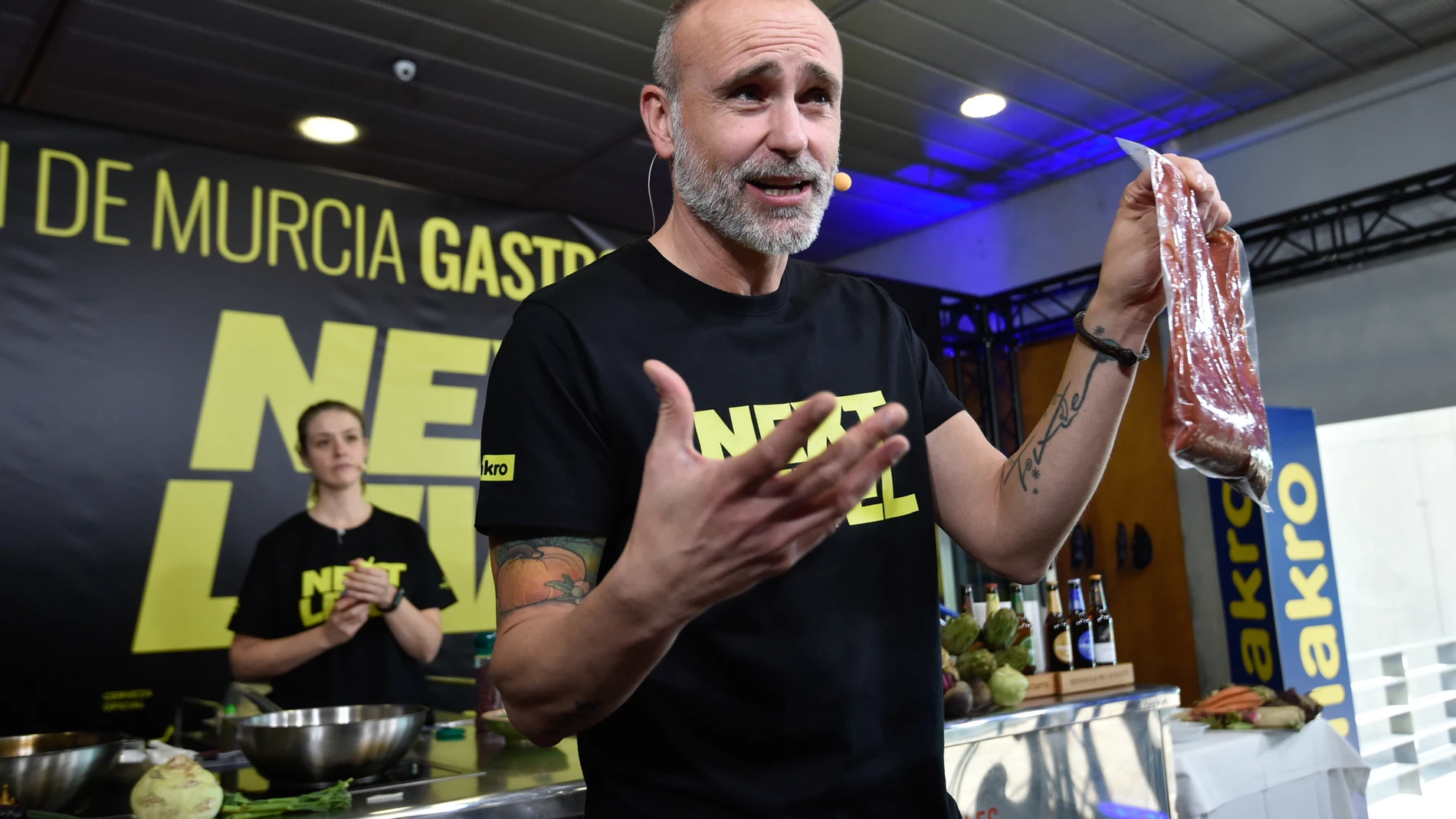 El encargado de encender los fogones del congreso Murcia Gastronómica ha sido el chef Rodrigo de la Calle (El Invernadero, 1 estrella Michelin)