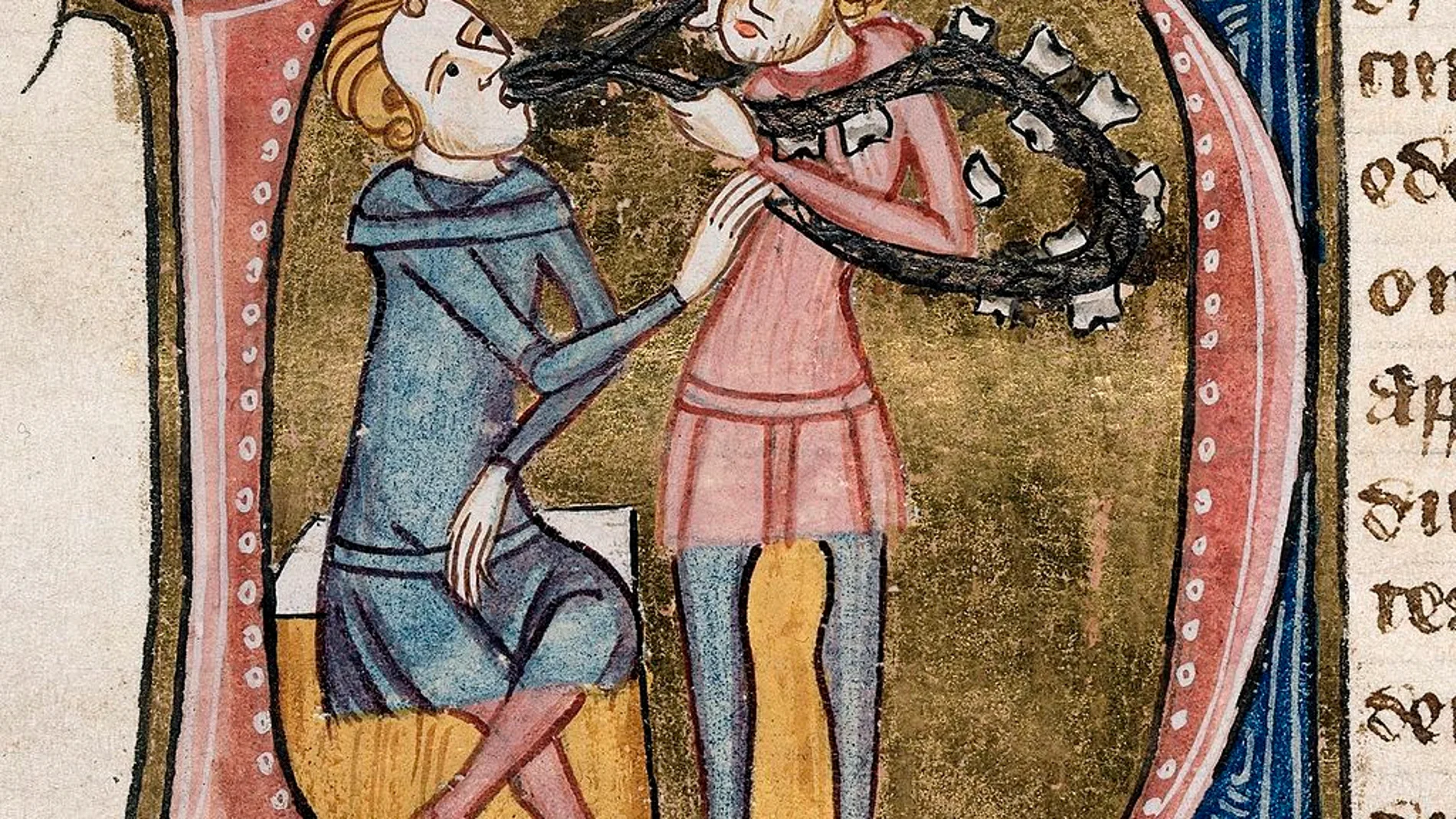 Un dentista extrayendo una muela en la Edad Media. Fuente: Wikipedia