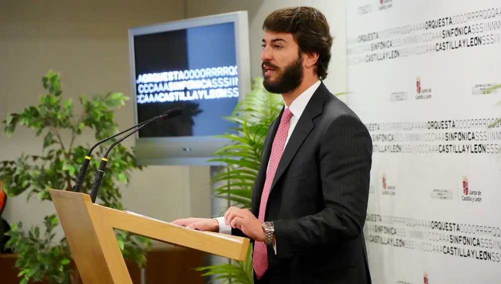 El vicepresidente de la Junta de Castilla y León, Juan García-Gallardo, presenta el proyecto de la Orquesta Sinfónica de Castilla y León Joven