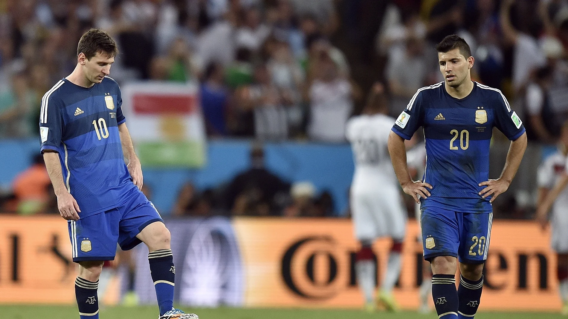 El Kun y Messi en el Mundial de Brasil 2014