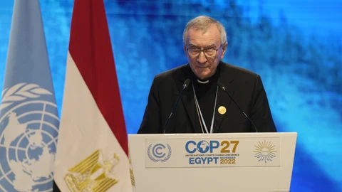 El Cardenal Pietro Parolin durante su intervención en la COP27 el pasado 8 de noviembre de 2022.
