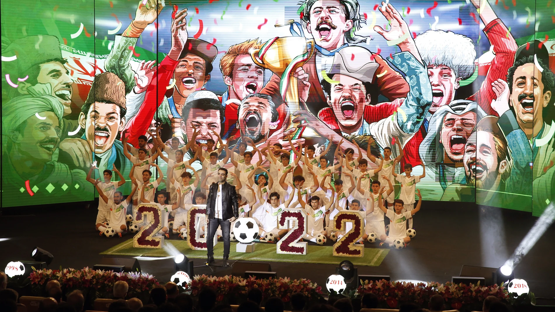 Imagen de uno de los momentos de presentación del Mundial de Qatar 2022