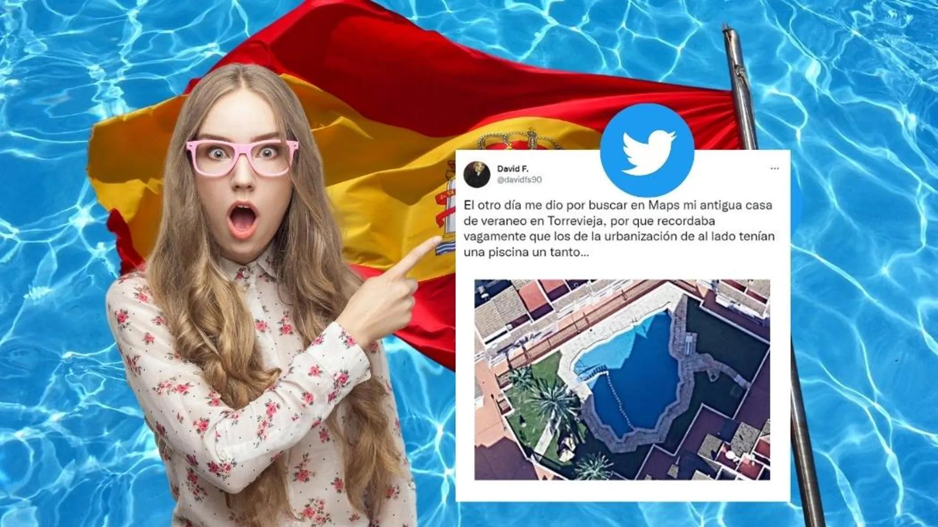 La piscina más «patriótica» de España se encuentra en una urbanización de Torrevieja
