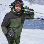 Chaqueta de esquí para hombre verde caqui