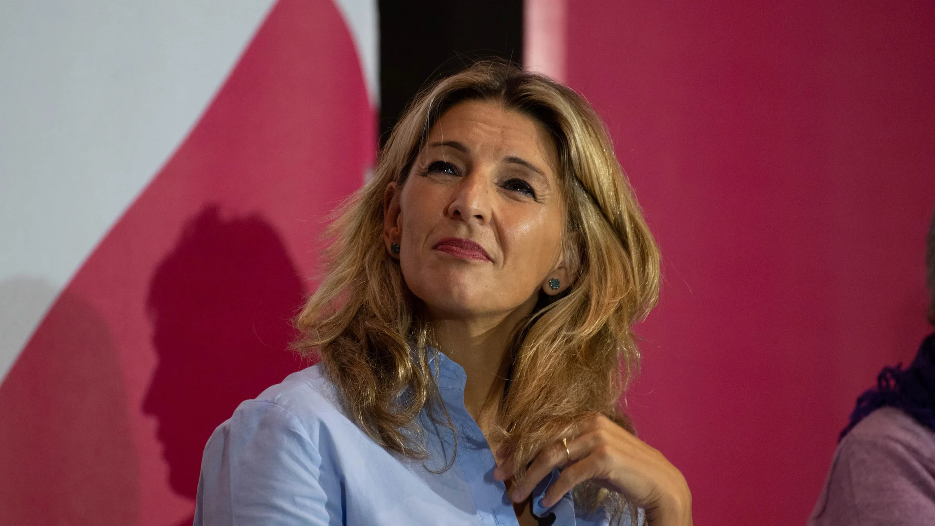 La vicepresidenta segunda y ministra de Trabajo y Economía Social, Yolanda Díaz, presenta su proyecto 'Sumar' en Riojafórum, a 9 de noviembre de 2022, en Logroño, La Rioja (España).