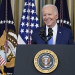 El presidente de EE UU, Joe Biden, durante su intervención desde el Comedor de Estado de la Casa Blanca en Washington
