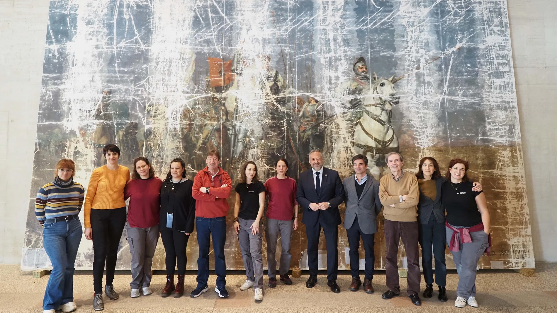 Restauración del cuadro 'Los Comuneros de Castilla', de Joan Planella en las Cortes de Castilla y León