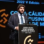 El jefe del Ejecutivo autonómico, Fernando López Miras, inaugura la quinta edición del Congreso Costa Cálida Sport Business, que analiza el potencial del deporte para impulsar el turismo y los negociosCARM10/11/2022