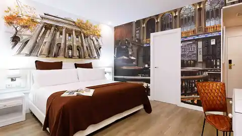 Vista de la habitación 236 del Hotel Mayorazgo, denominada «La de La Bolsa»