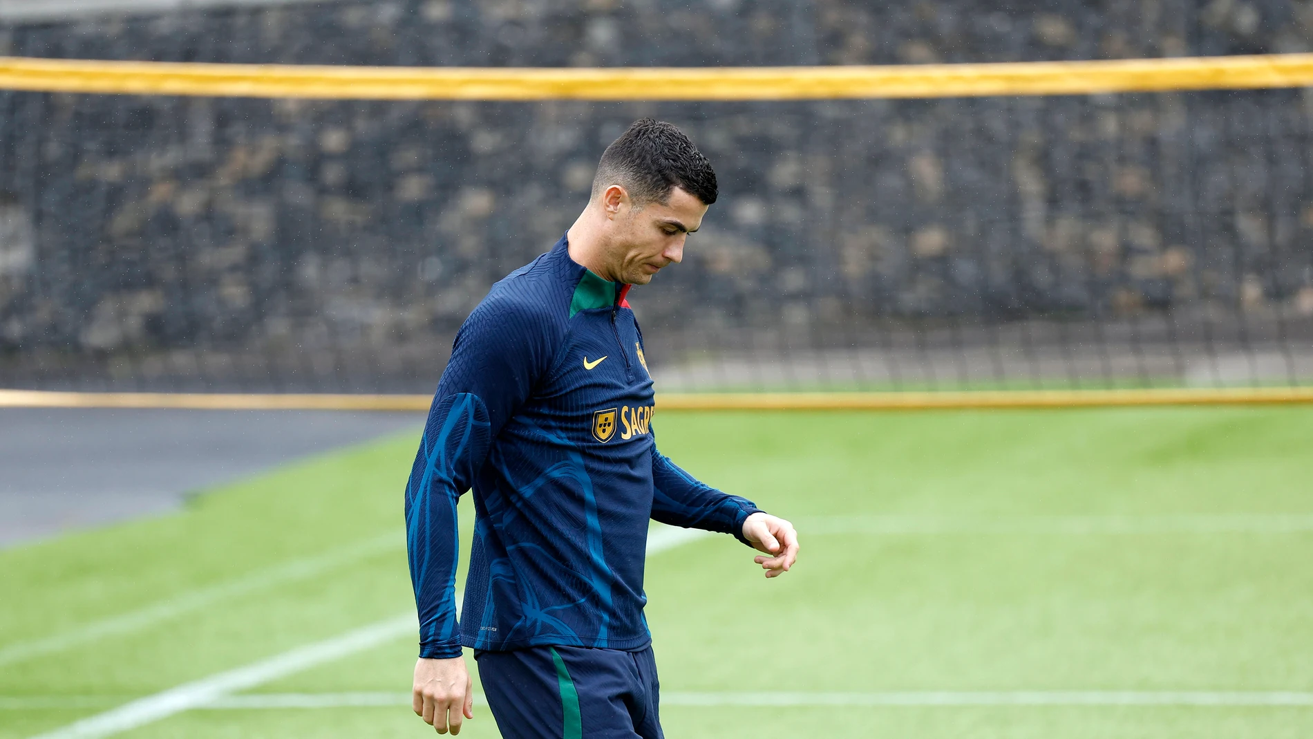 Cristiano Ronaldo durante una sesión de entrenamiento
