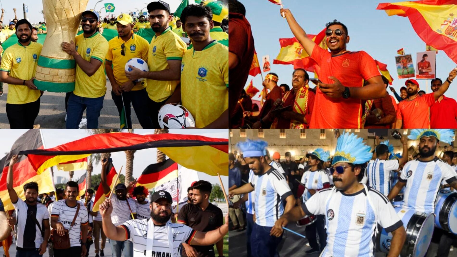 Mundial de Qatar 2022 Lo que se esconde detrás de los hinchas de mentira que recorrieron las calles de Doha foto