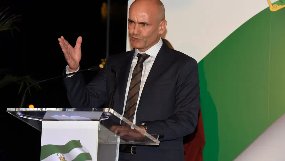 Marcos Manuel Piñero Cordero, administrador de Euroboom, durante un momento de su discurso